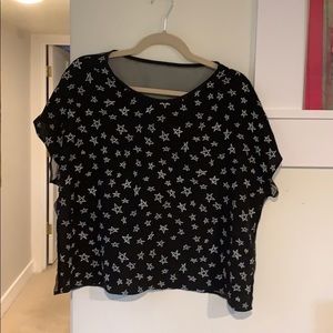 💯 silk star blouse.